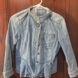 Vintage LOFT Peplum Jean Jacket